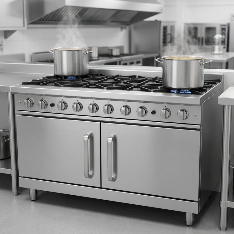 Product image #2 for Titan JTRH-10 Heavy Duty 60-Inch 10-Burner Gas Range with Cabinet Base