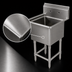 Thumbnail image #3 for John Boos Pro-Bowl 1-Compartment Floor Model Sink, 20 x 20 x 14-Inch Bowl, 16-Gauge Stainless Steel
