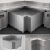 Thumbnail image #3 for Glastender Underbar Inside L-Shape 90° Corner Drainboard, 24-Inch Deep, Stainless Steel, No Legs