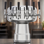 Thumbnail image #3 for Micro Matic USA MTB-6PSS 6-Faucet Countertop Air-Cooled Mushroom Draft Beer Tower, Polished Stainless Steel, Handles Not Included