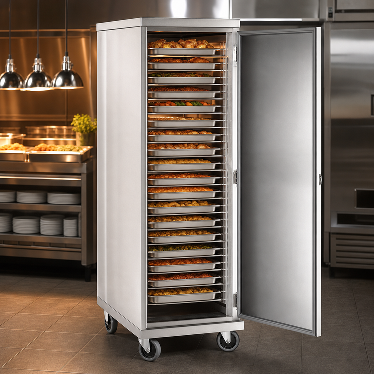Product image #3 for Carter-Hoffmann Heated Storage Cabinet, Enclosed Style, Solid Hinged Doors, 34 Full-Size Pan Capacity
