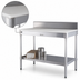 Thumbnail image #3 for New Age 36 Inch x 30 Inch Poly Top Work Table with 6 Inch Backsplash, Open Aluminum Base