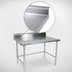 Thumbnail image #3 for John Boos Stallion 30 Inch x 24 Inch Stainless Steel Corner Work Table with 5 Inch Backsplash and Safety Edge