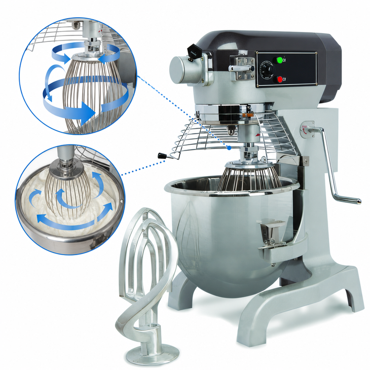 Product image #3 for General 20 Quart 3-Speed Commercial Planetary Bench Mixer with #12 Hub
