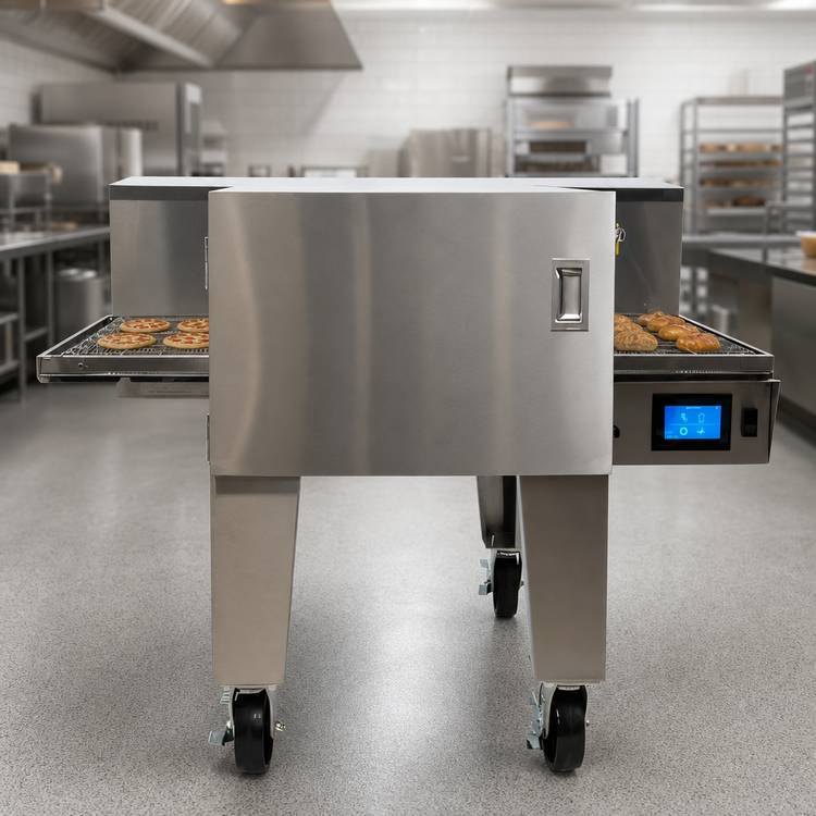 Product image #3 for Lincoln Aperion 24 Series Floor Model Single Deck Natural Gas Conveyor Oven with 28 x 48 Inch Conveyor and 24 Inch Baking Chamber