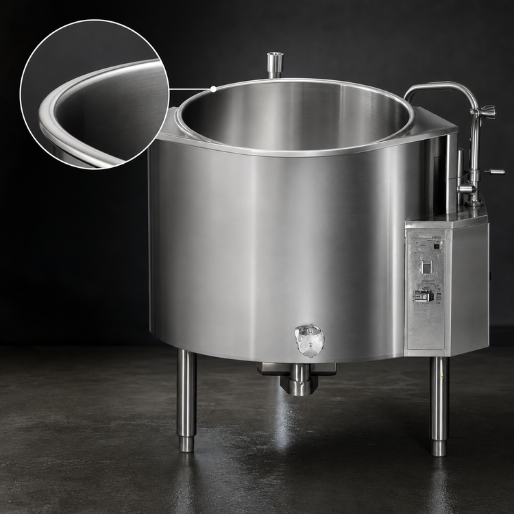 Product image #3 for Legion LGB-20F Low Profile 20 Gallon Gas Full Jacketed Stationary Kettle