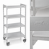 Thumbnail image #4 for Cambro Camshelving Premium Solid High-Density Mobile Starter Unit, 24 x 48 x 67-1/4 in, 4-Shelf, Speckled Gray
