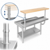 Thumbnail image #3 for Advance Tabco Adjustable Stainless Steel Plate Shelf for Equipment Stands, 36-Inch W x 10-Inch D x 25-Inch H