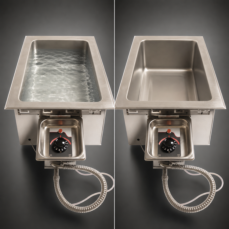 Product image #3 for APW Wyott HFW-43DS Drop-In Electric Hot Food Well, 1 Pan, 12 x 27-Inch, Wet or Dry, Insulated, With Drain