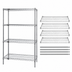 Thumbnail image #3 for Quantum 36-Inch x 21-Inch x 54-Inch Stationary Wire Shelving Starter Kit, 4 Shelves, 304 Stainless Steel