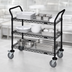 Thumbnail image #3 for Quantum 3-Shelf Wire Utility Bus Cart, 42 x 18 x 37-1/2 Inches, Black Epoxy