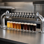 Thumbnail image #3 for Perlick Corporation 4066-10R Pass-Thru Brew Pipe Beer Tower, Countertop, Glycol-Cooled, 10-Faucet, Right-Hand Beer Lead, Polished Chrome