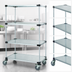 Thumbnail image #3 for Quantum 4-Shelf Mobile Cart with Solid Galvanized Steel Shelves, 48W x 18D x 69H