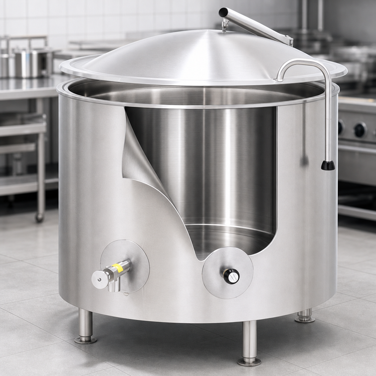 Product image #3 for Low-Rim LSI-30 30-Gallon Stationary Direct Steam Kettle