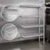 Thumbnail image #3 for Eagle Group 4-Tier Add-On Wire Shelving Unit, 30W x 21D x 74H, Stainless Steel Finish