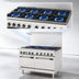 Thumbnail image #3 for Turbo Air Radiance 48-Inch Commercial Gas Range with 8 Open Burners and 2 Standard Ovens