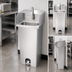Thumbnail image #3 for Stainless Steel Pedestal Mount Hand Wash Sink with Gooseneck Faucet, Foot Pedal Valve, Side Splashes, and Backsplash