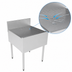 Thumbnail image #4 for Top Shelf 27 Inch x 24 Inch Freestanding Stainless Steel Underbar Drainboard with 6 Inch Backsplash