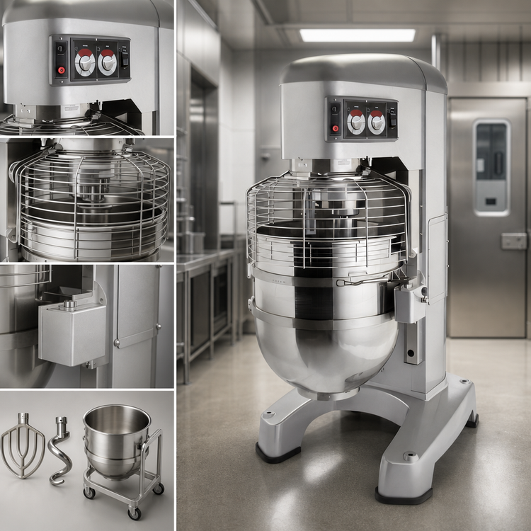 Product image #3 for Hobart Legacy+ HL1400C-2STD 140-Quart Correctional Heavy-Duty Planetary Floor Mixer with Bowl, Beater, Dough Hook and Bowl Truck