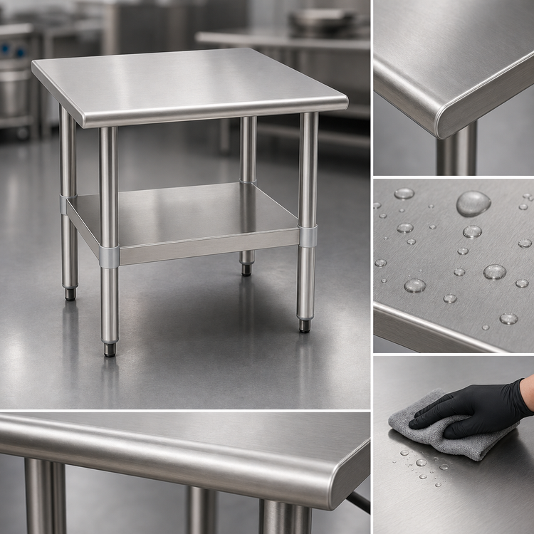 Product image #3 for Eagle Group Stainless Steel Mixer Stand with Adjustable Undershelf, 24 x 30 x 24 Inches, 600 lb Top Capacity