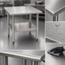 Thumbnail image #3 for Eagle Group Stainless Steel Mixer Stand with Adjustable Undershelf, 24 x 30 x 24 Inches, 600 lb Top Capacity