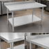 Thumbnail image #3 for John Boos Stallion 84-Inch x 30-Inch Stainless Steel Work Table with 1-1/2-Inch Rear Up-Turn and Undershelf