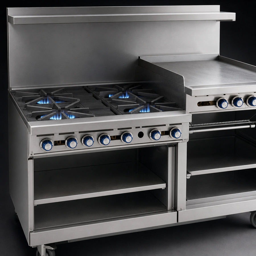 Four Open Burners