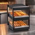 Thumbnail image #3 for Nemco Countertop Dual-Shelf Hot Food Merchandiser, 18-Inch Wide, Slanted Shelves, Black Powder Coat