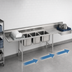 Thumbnail image #3 for Eagle Group Left-Hand Straight Soiled Dishtable with Three-Compartment Pot Sink, 124-Inch, 16/430 Stainless Steel Top