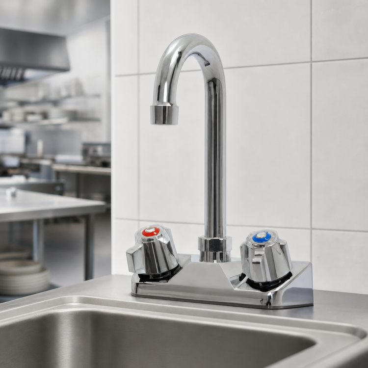 Product image #3 for Standard Gooseneck Splash-Mounted Faucet, 4-Inch Centers