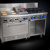 Thumbnail image #3 for Comstock-Castle 60-Inch Gas Range with 4 Star Burners, 24-Inch Griddle, 12-Inch Char-Broiler, Extra-Wide Oven and Cabinet Base