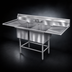 Thumbnail image #3 for Eagle Spec-Master FN Series 84-Inch Wide Two-Compartment Sink with Dual 24-Inch Drainboards