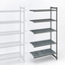 Thumbnail image #3 for Cambro Camshelving Basics Plus 24-Inch Deep x 42-Inch Wide x 72-Inch High 5-Tier Add-On Polymer Shelving Unit, Brushed Graphite