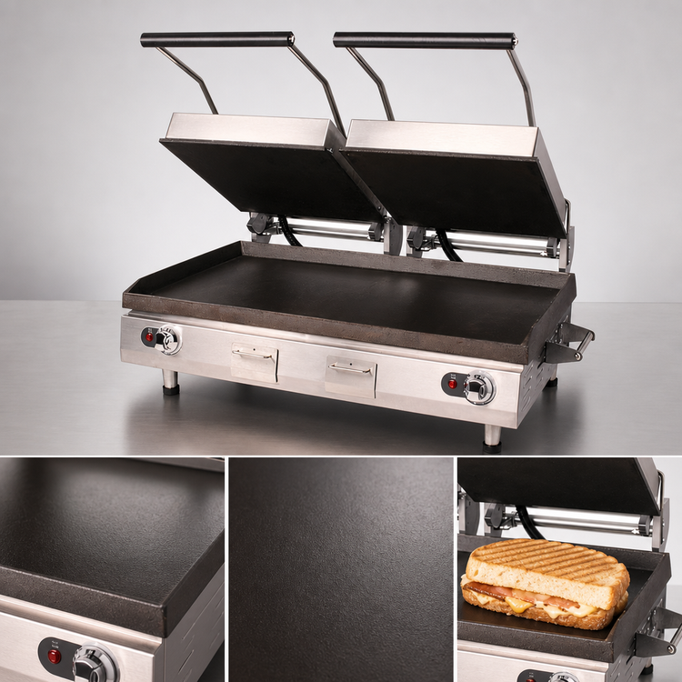 Product image #3 for Star Pro-Max 2.0 PSC28IE 28-Inch Countertop Panini Sandwich Grill with Smooth Cast Iron Plates
