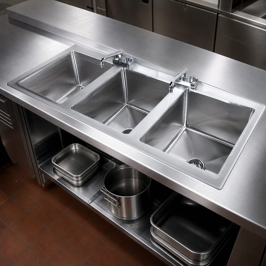 16-Gauge 304 Stainless Steel Top