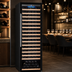 Thumbnail image #3 for Omcan Vinovero One-Section 27-Inch Single-Zone Commercial Wine Cooler, 192-Bottle Capacity, Black Framed Tinted Glass Door