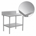 Thumbnail image #3 for John Boos Stallion 16-Gauge 300 Series Stainless Steel Top Work Table with 5-Inch Backsplash, 48 x 24 Inches