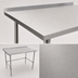 Thumbnail image #3 for Stallion 48 x 24 Inch Stainless Steel Top Work Table with 1-1/2 Inch Rear Up-Turn and Safety Edge