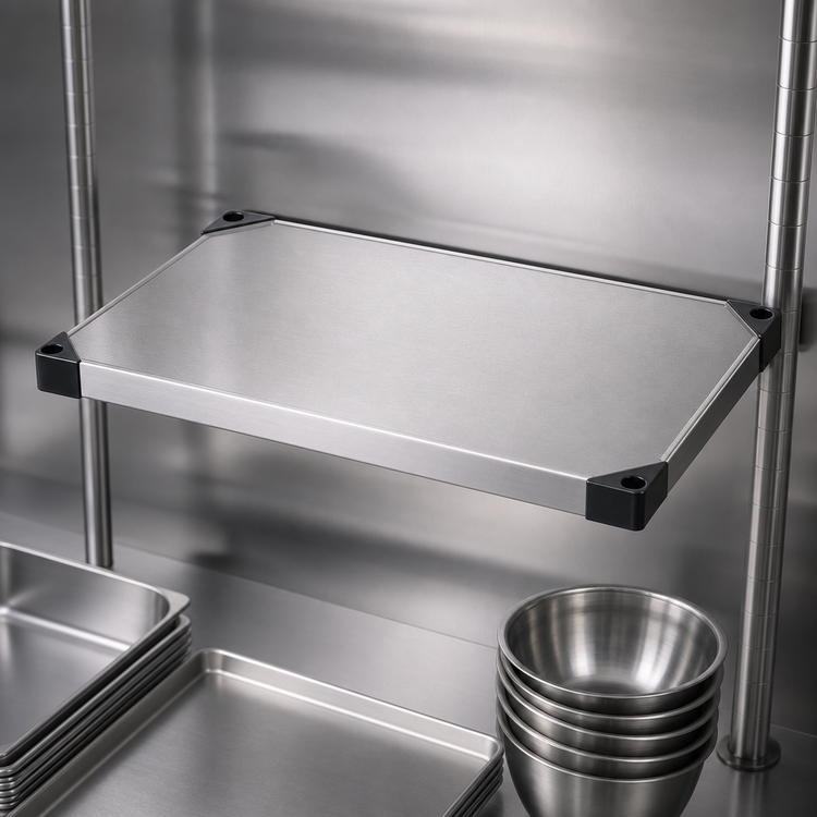 Product image #3 for Quantum 24 Inch W x 18 Inch D Solid Shelf, 304 Stainless Steel