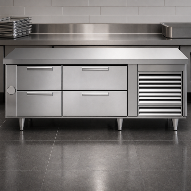 Product image #3 for Garland Polar Cuisine 48-Inch Self-Contained Freezer Base with Two 19-Inch Drawers, Stainless Steel, 115V