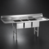 Thumbnail image #3 for Spec-Master SFN3242-3-18R-14/3 Commercial Three Compartment Meat Platter Sink with Right Drainboard