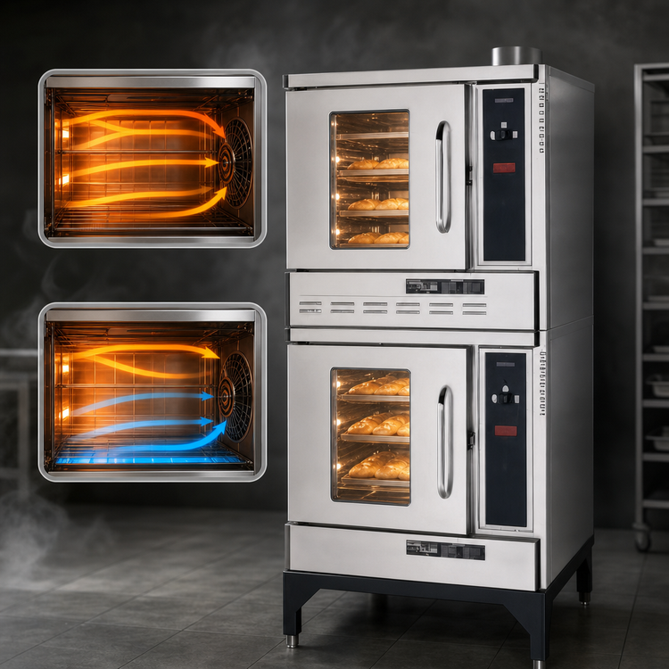 Product image #3 for Blodgett Premium Series DFG-50 DBL Half-Size Double-Deck Dual Flow Gas Convection Oven