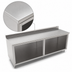 Thumbnail image #3 for John Boos 96-Inch x 30-Inch Stainless Steel Underbar Work Table with Open Front Cabinet Base and 5-Inch Backsplash