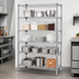 Thumbnail image #3 for Quantum 48 Inch W x 24 Inch D x 86 Inch H Wire Shelving Starter Kit, 5 Shelves, Chrome Plated