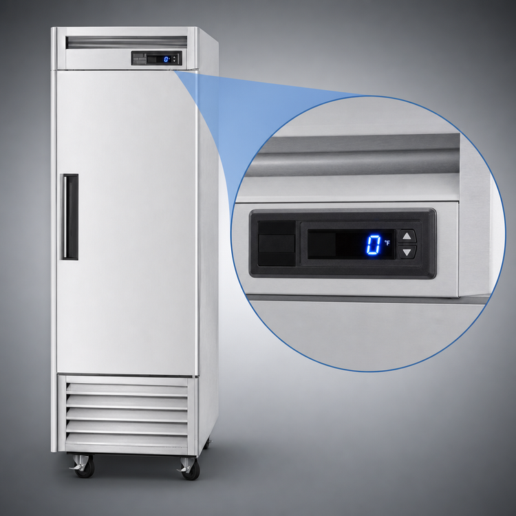 Product image #3 for Maxx Cold 1-Section Reach-In Freezer with Solid Hinged Door, 18.9 Cu. Ft., Bottom Mount, Stainless Steel