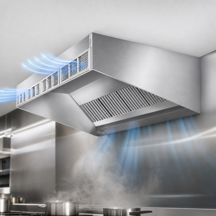 Product image #3 for Eagle SpecAir HESFA96-54 Short Front Wall Type Make-Up Air Exhaust Hood, 54 Inch