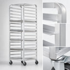 Thumbnail image #3 for Channel Manufacturing 402A 15-Pan Aluminum End-Load Bun Pan Rack, 20.5"W x 26"D x 70.25"H