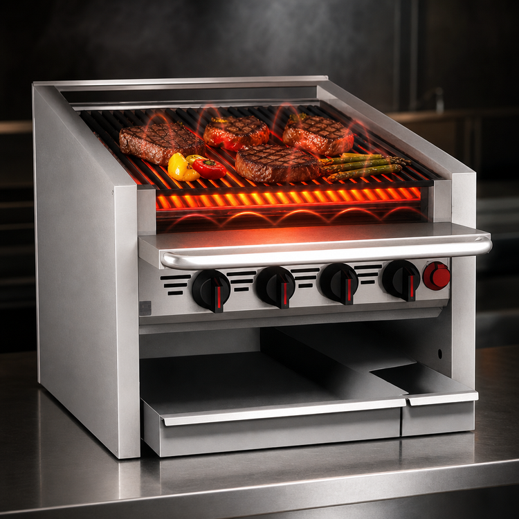 Product image #3 for Magikitch'n CM-RMB-648CR 48-Inch Countertop Gas Radiant Charbroiler