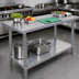 Thumbnail image #3 for 72 x 24 x 34 Inch Flat Top Stainless Steel Work Table with Undershelf