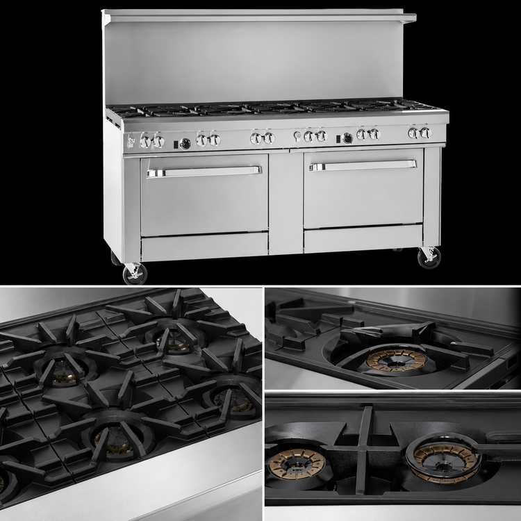 Product image #3 for Southbend Ultimate 72-Inch Gas Restaurant Range with 11 Open Burners and 2 Standard Ovens